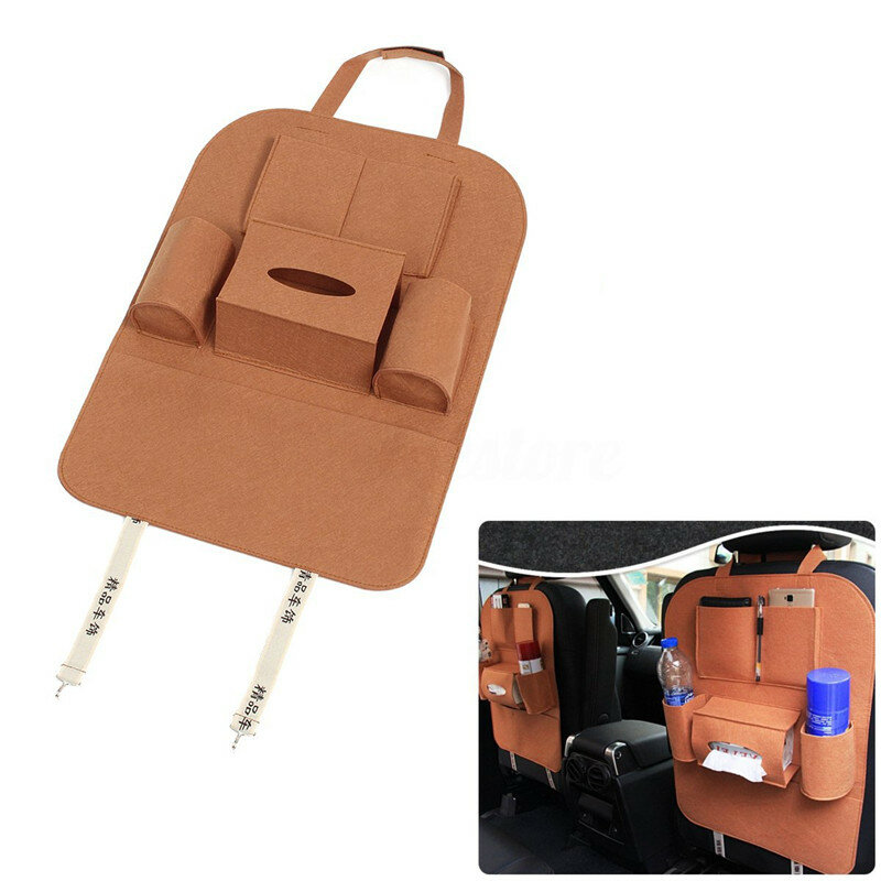 IPRee® Sac de rangement de voyage à poches multiples pour siège arrière de voiture avec support universel pour tablette.