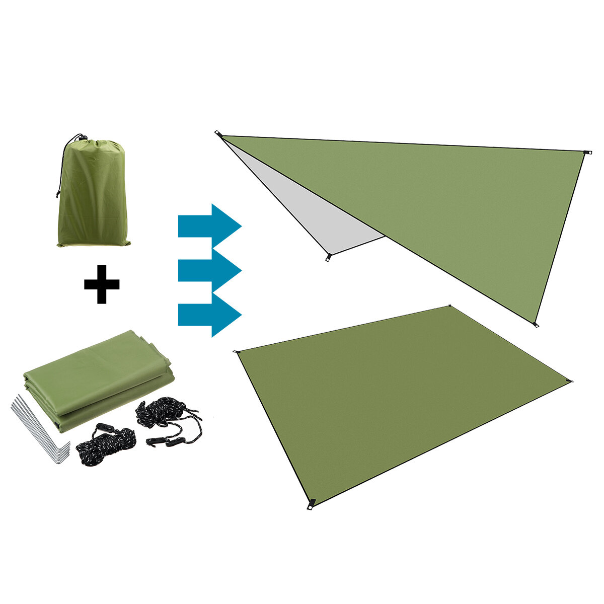 210D ткань Оксфорд армейский зеленый влагостойкая палатка укрытие складной тент брезент гамак дождь зонтик коврик для пикника На открытом в