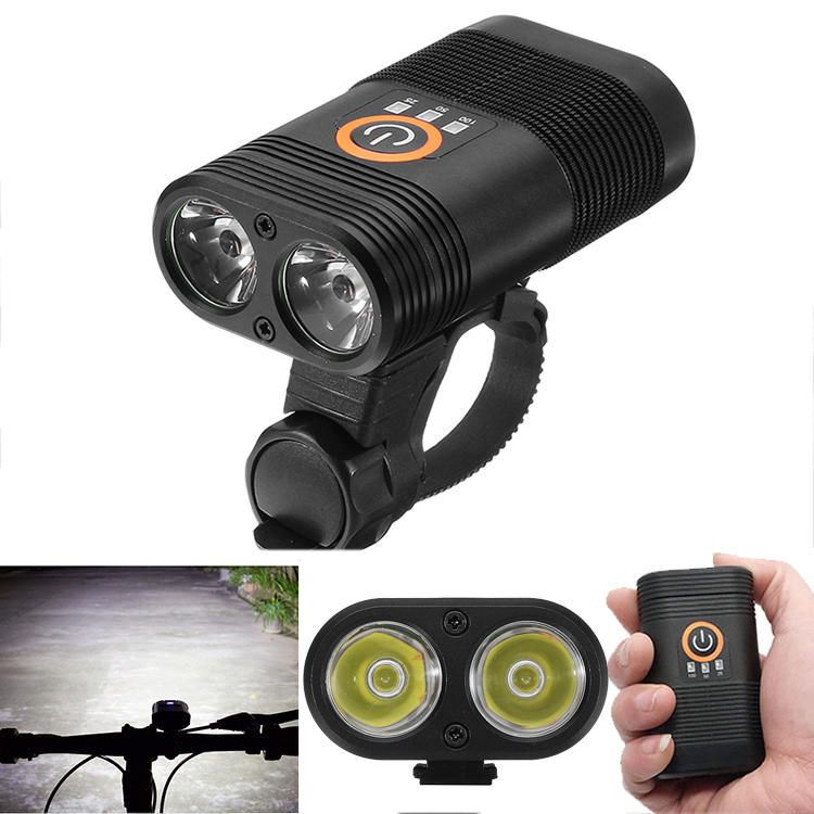 Rechargeable XPE LED USB Bicycle Light W/ Power Indication Light Front Headlight 