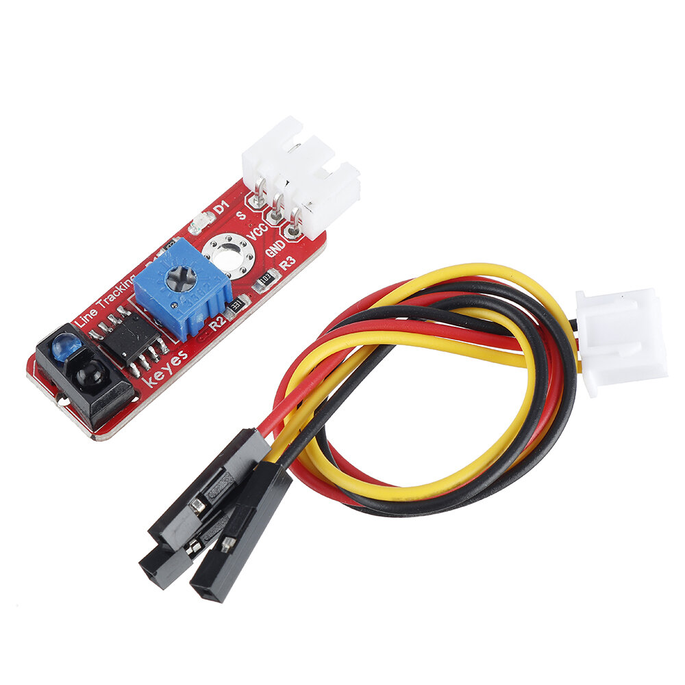 Keyes Brick Grayscale Sensor(Pad hole) Anti-reverse Plug White Terminal TCRT5000 Sensor Module