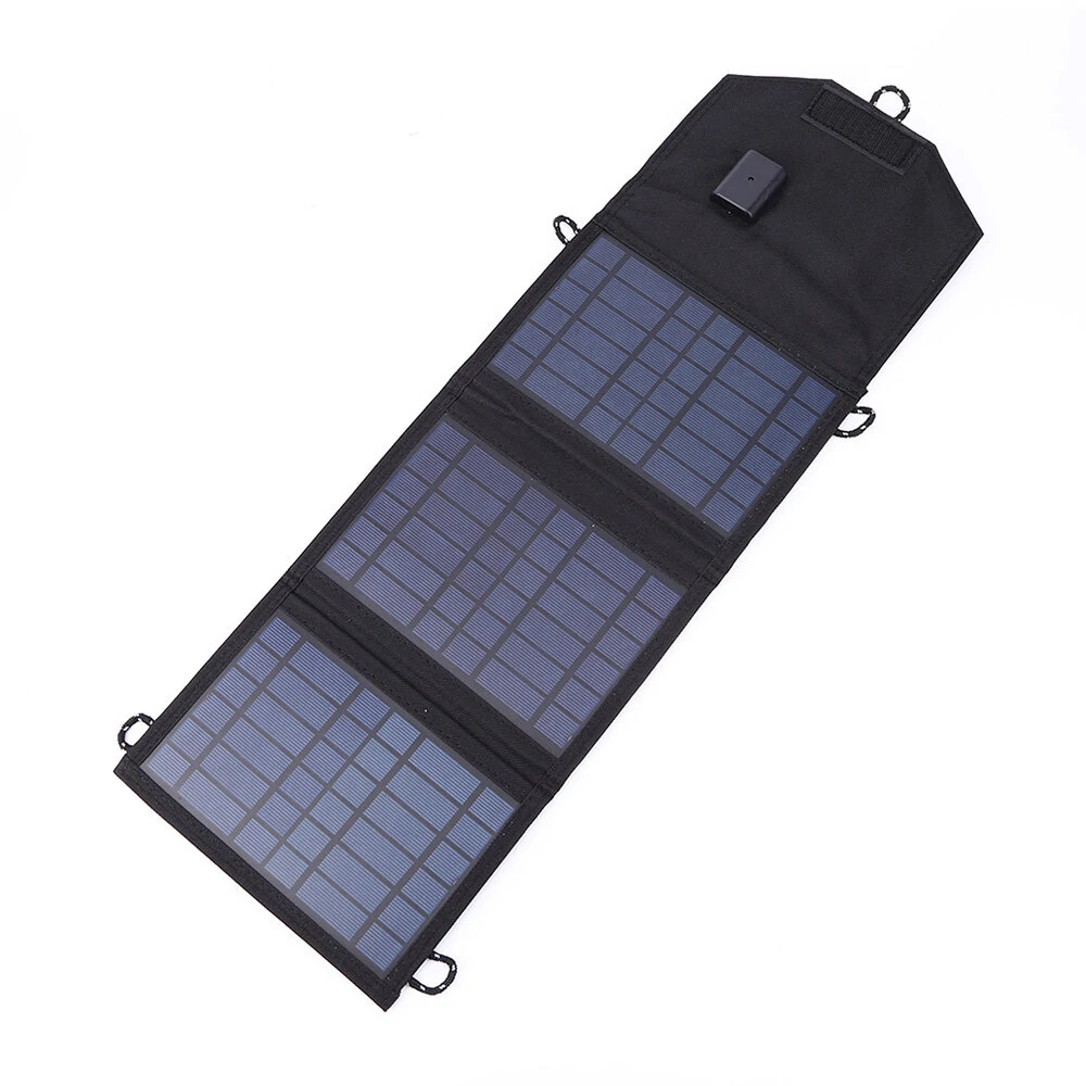10.5w 5v portable solar panel bag foldable battery charger plate usb port outdoor power bank for charging phone camping hiking traveling