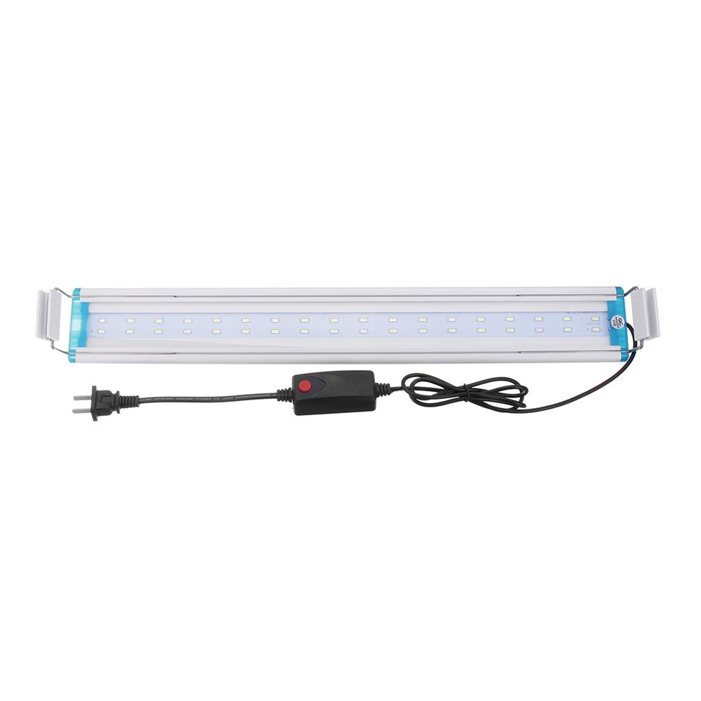 58.5CM Aluminum Adjustable LED Aquarium LightFish Tank Panel Lamp Blue+White AC220V