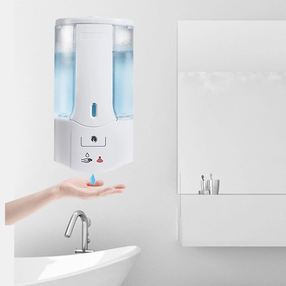

400ML Wall Mounted Automatic Soap Dispenser Hand Sanitizer Dispenser Smart IR Sensor Touchless Detergent Liquid Soap Dis