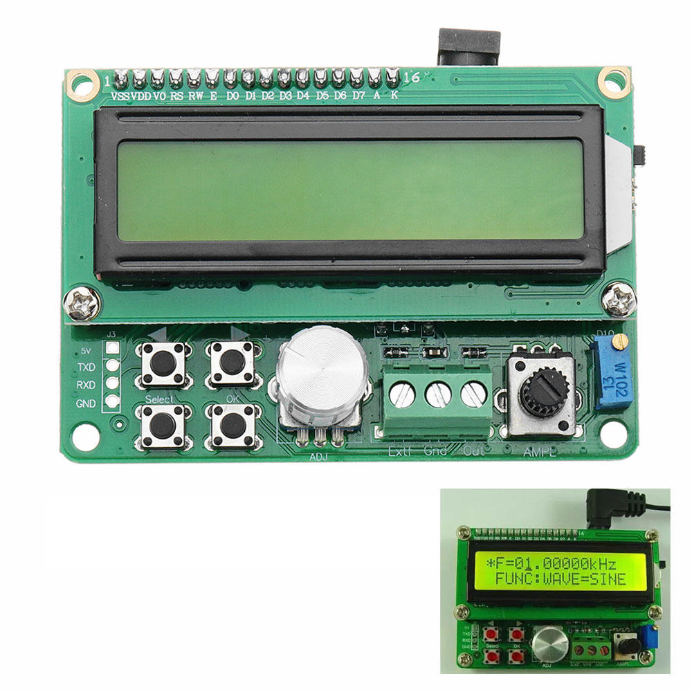 0 50kHz 1W DDS Function Frequency Meter Signal Generator Module With Custom Arbitrary Waveform