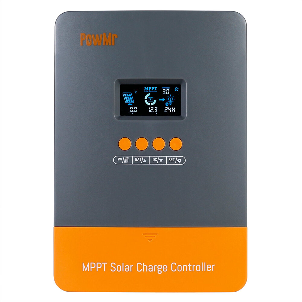 PowMr Φορτιστής ελεγκτή ηλιακής μονάδας MPPT 12V/24V/48V αυτόματος Φορτιστής ηλιακής μονάδας Solar Charge Controller