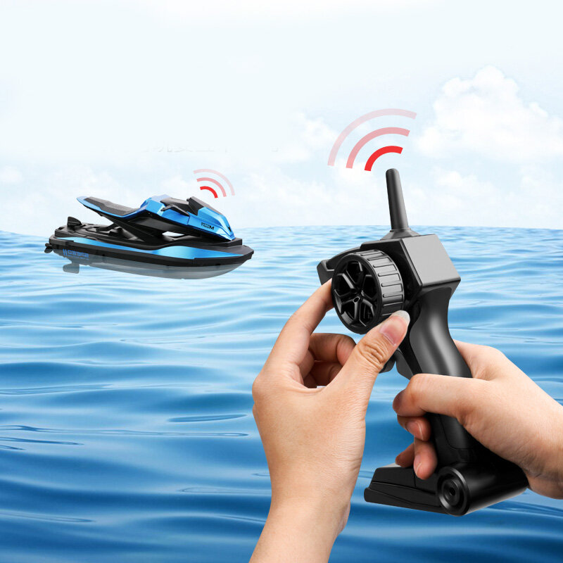 JJRC S9 1/14 2.4G Motorcycle Double Motor Two Speed Vehicle RC Boat Remote Control Boat Models Outdoor Toys for Boy Kid