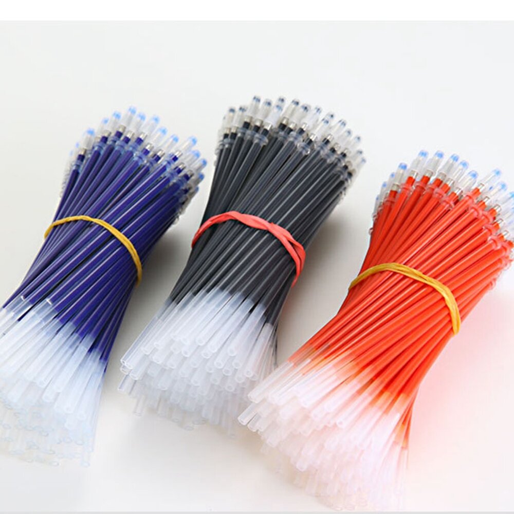038mm 100pcs 1 Pack Gel Pen Refill Office Signature Rods Red Blue Black Ink Refill Office School Stationery Writing Sup