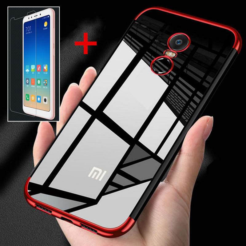 Bakeey Ultra Thin TPU Protective Case Cover+Tempered Glass Screen Protector for Xiaomi Redmi 5 Plus Non-original