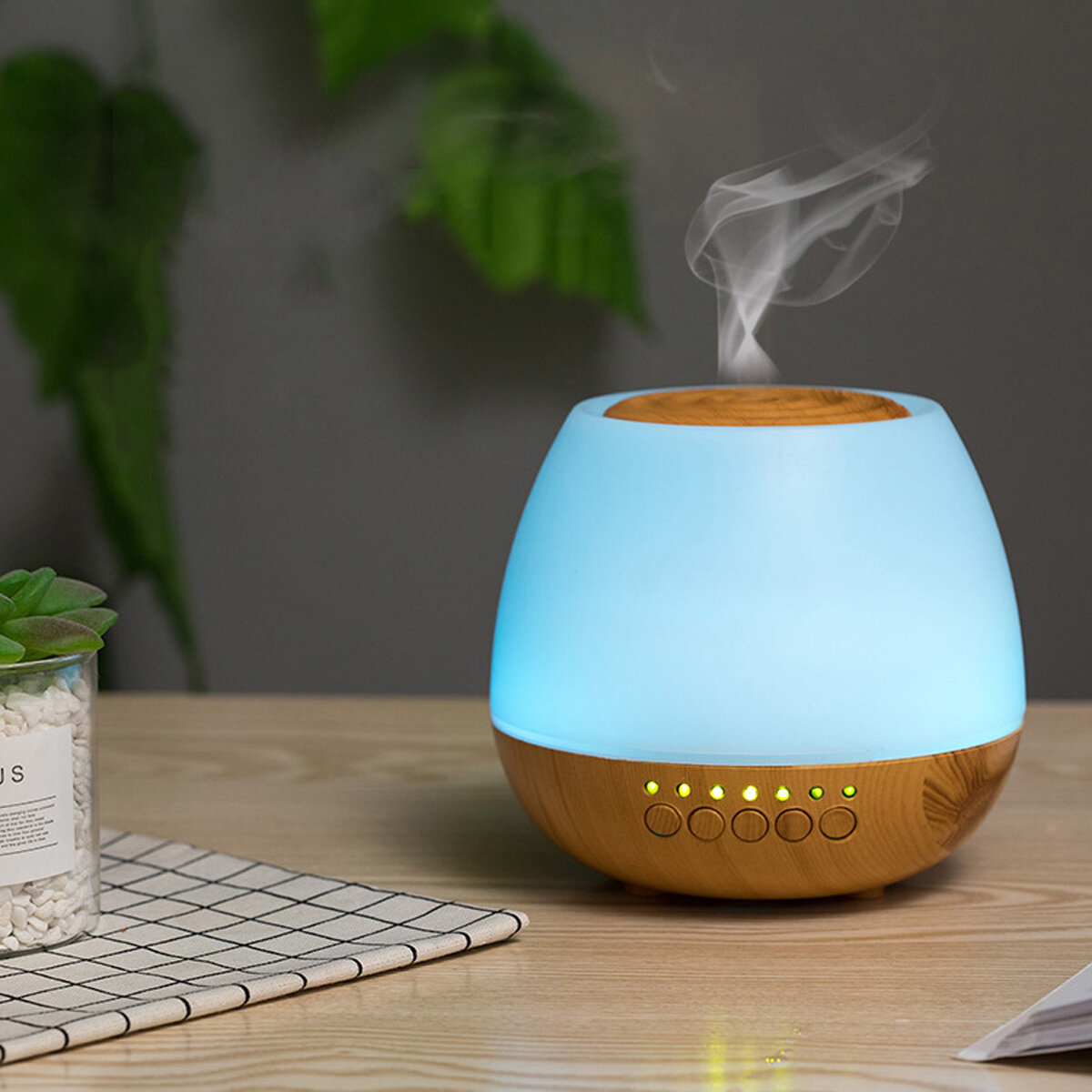 400ml Electric Ultrasonic Air Mist Humidifier Purifier Aroma Diffuser Bluetooth Function with Colorful lights for Home C