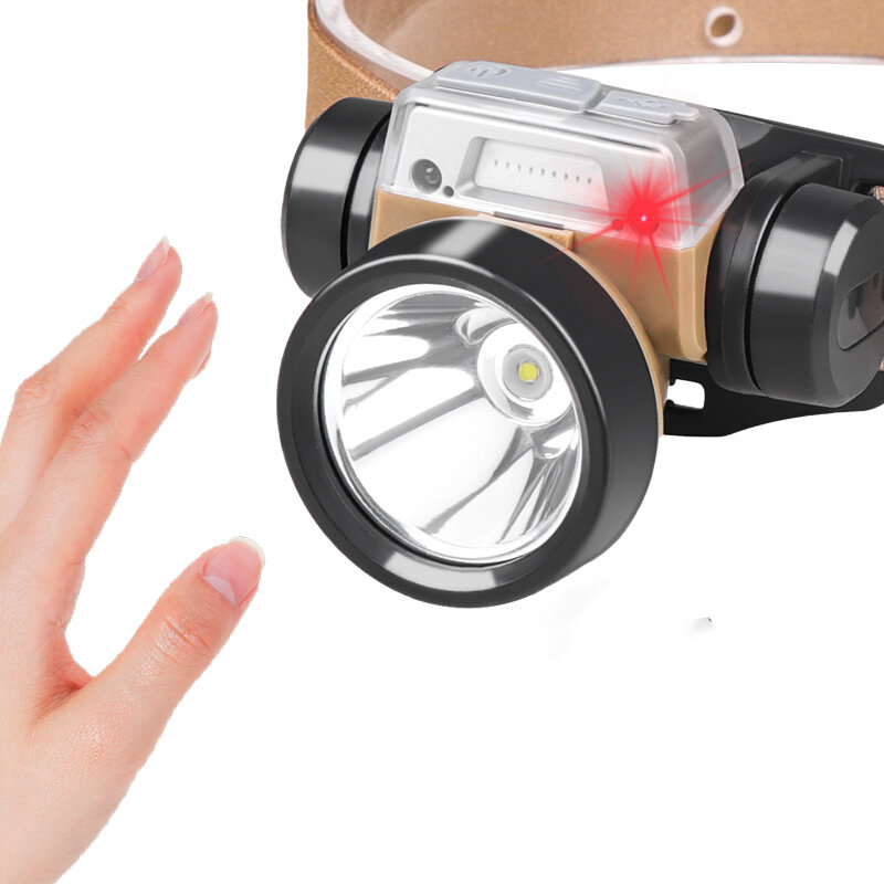 BIKIGHT XPE+COB LED Sensor Headlamp Type-C USB Charging Head Torch 5 Modes Motion Sensor Head Lamp White Red Light for C