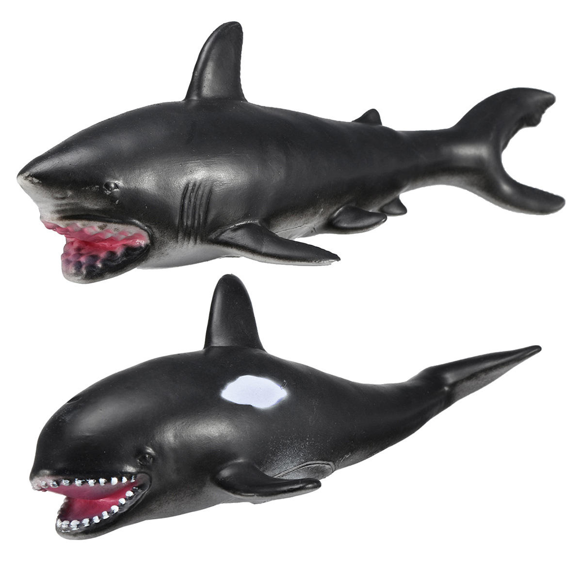 30cm witte haai orka Soft model speelgoed lijm materiaal