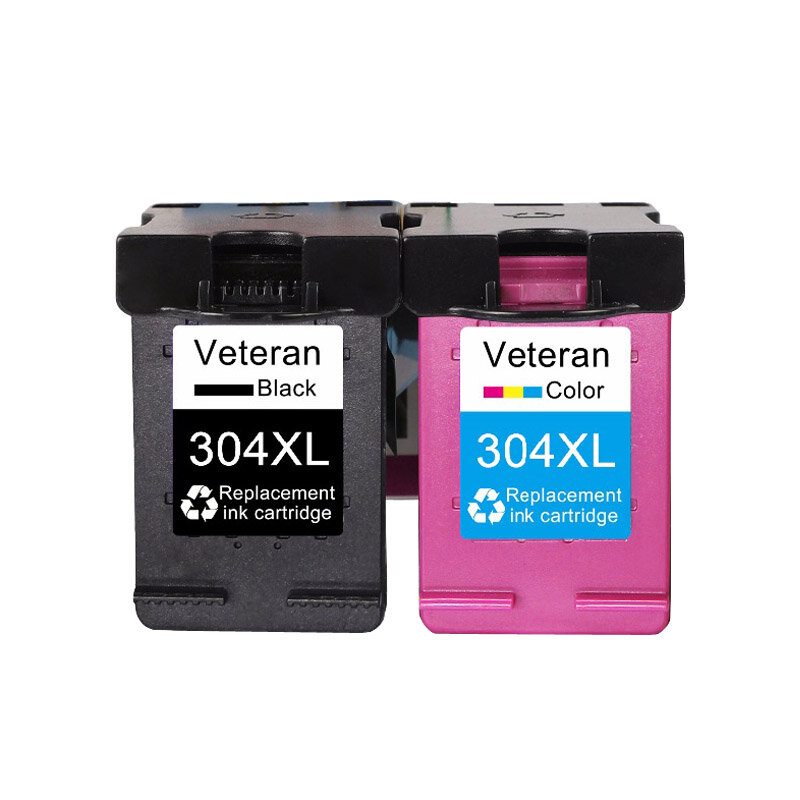 Veteran Ink Cartridge 304XL new version for hp304 hp 304 xl deskjet envy 2620 2630 2632 5030 5020 5032 3720 3730 5010 pr Main Features 1 Model 304XL2 Color Bk  Tri color3 Cartridge Code N9K08AE N9K07AE4 Volume Bk 18ml Tri color 18ml5 Feature Remanufactured ink Cartridge  Use the empty of original ink cartridge to Refill ink  Enlarged Sponge filled with more ink  XL size 6 Page Yield  Bk 600 pages Tri color 450 pages at A4 Format  5  Coverage   7 For the Same HP Printer  Different Country have different ink cartridge model  Please just buy the ink cartridge the same number as your original one  8 If your original or previous ink cartridge is 304  or 304XL  Our products are compatible for your printer If your original or previous ink cartridge is NOT 304  or 304XL   Our products will not be suitable for your printer  Please do not buy 9 Compatible Printer Model  for reference only  Old Versioni  Can Compatiblefor below printers  Old Version May NOT fit for the printers HP Envy 5000 seriers  Deskjet 2600 series HP Deskjet 3700 series3720 3721 3723 3724 3730 3732 3752 3755 3758 New Version  Can compatible for below printers HP Deskjet 2600 series HP Deskjet 2620 All in on 2620 2630 2632 HP Deskjet 3700 series 3720 3721 3723 3724 3730 3732 3752 3755 3758HP Envy 5000 series5010 5012 5014 5020 5030 5032 5034 5052 5055