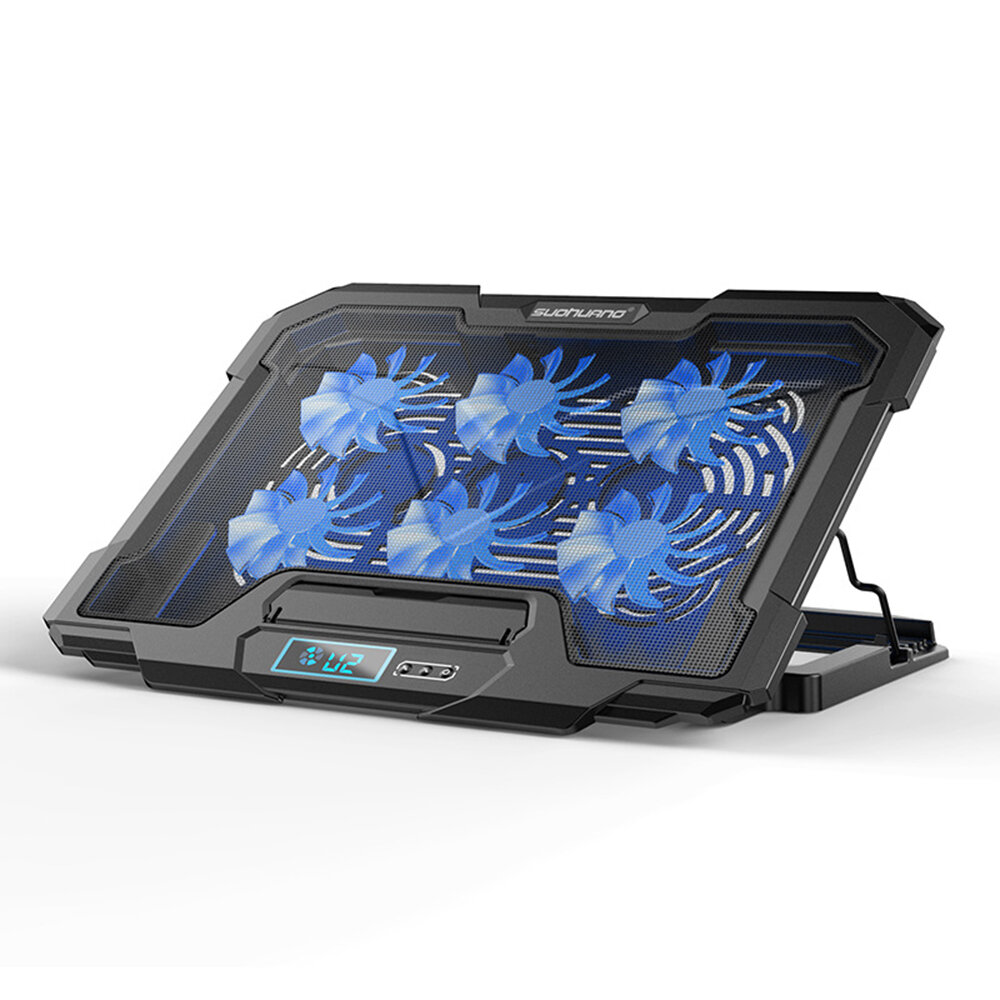 Suohuang Laptop Cooling Pads Koelventilatoren met 6 Ventilatoren, Windsnelheid Aanpassing, Hoogte Aa