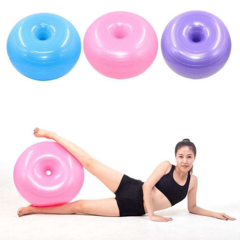 50cm Yoga Balls Donut Exercise Anti-Burst Bola Fitness Balls Anti-Slip Gym Pilates Massage Ball with