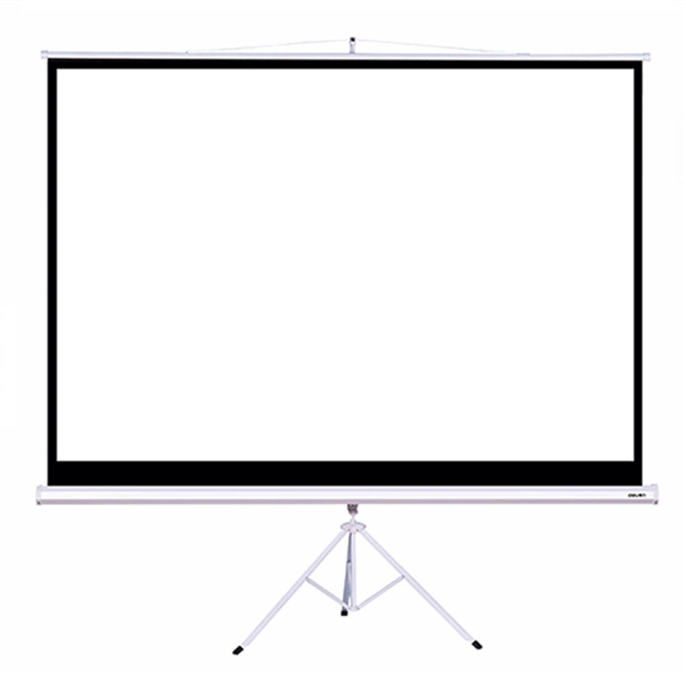 Deli 50491 100 Inch 4:3 Projector Screen With Projector Bracket For Home Office