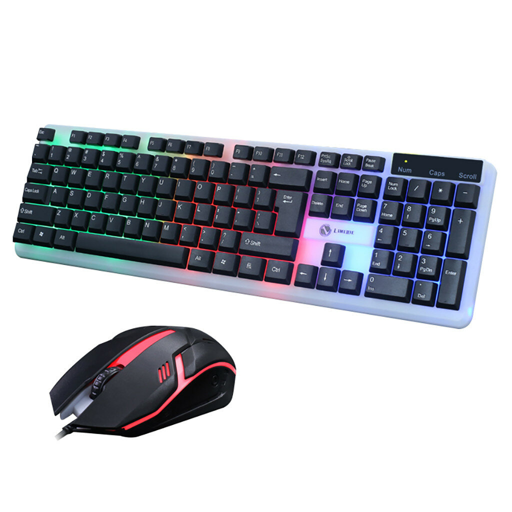 

T11 Wired Gaming Keyboard & Mouse Set RGB Backlight 1200DPI Gaming Mouse 104 Keys Mechanical Feeling Keyboard Combo