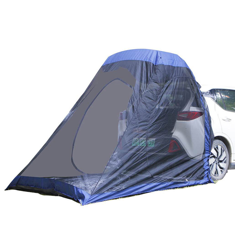 245*200*220cm SUV Rear Tent Waterproof Sun Protection Mosquito Repellent Ventilation Travel Tent With Black Gauze Made Of 190T Silver Cloth