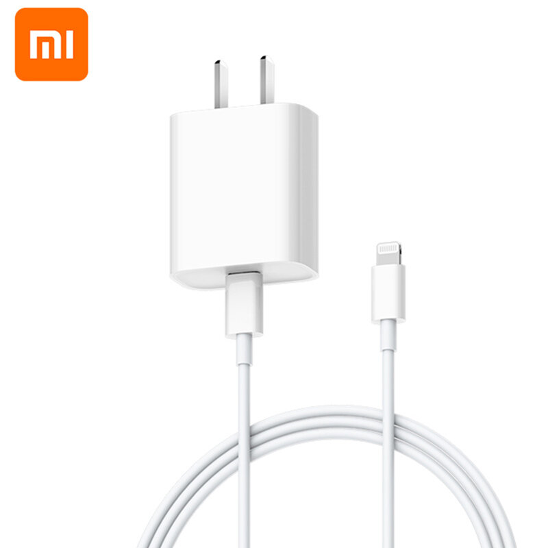 

XIAOMI AD201 20W Type-C PD USB-C Set Wall Travel Charger with MFI Certificated Type-C to for Lightning Data Cable for iP