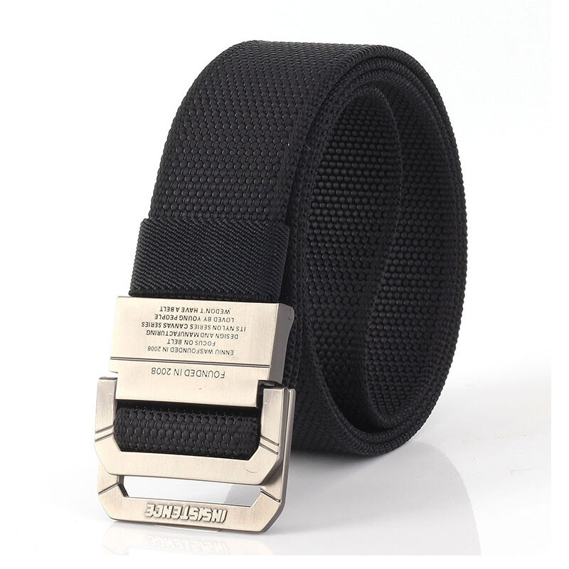 120cm ENNIU DS-1 3.8cm Nylon Double Ring Alloy Buckle Cowboy Pants Belt Army Tactical Belt