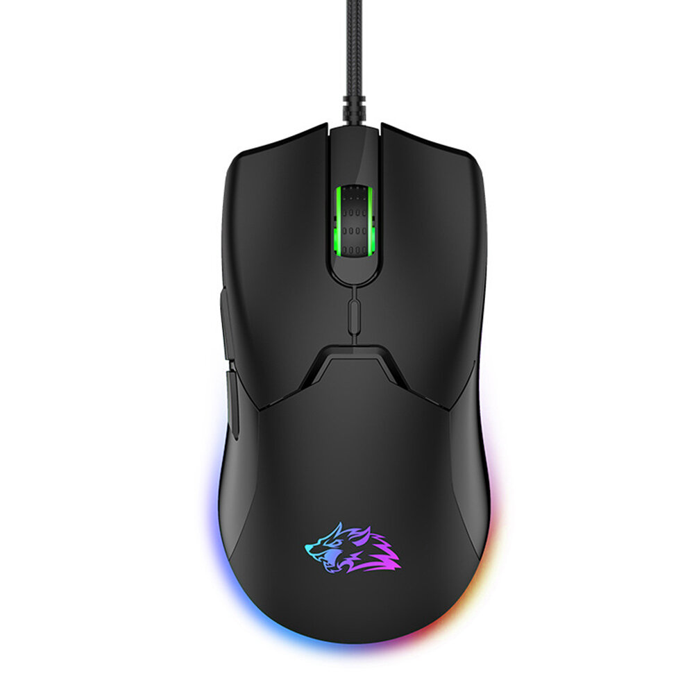 ZIYOULANG M6 Gaming Mouse 7 Macro Programming Buttons Adjustable 800-7200DPI RGB Backlit USB Wired M