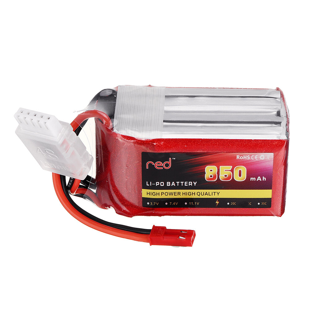 Red 14.8V 850mAh 25C 4S Lipo Battery za $9.64 / ~42zł