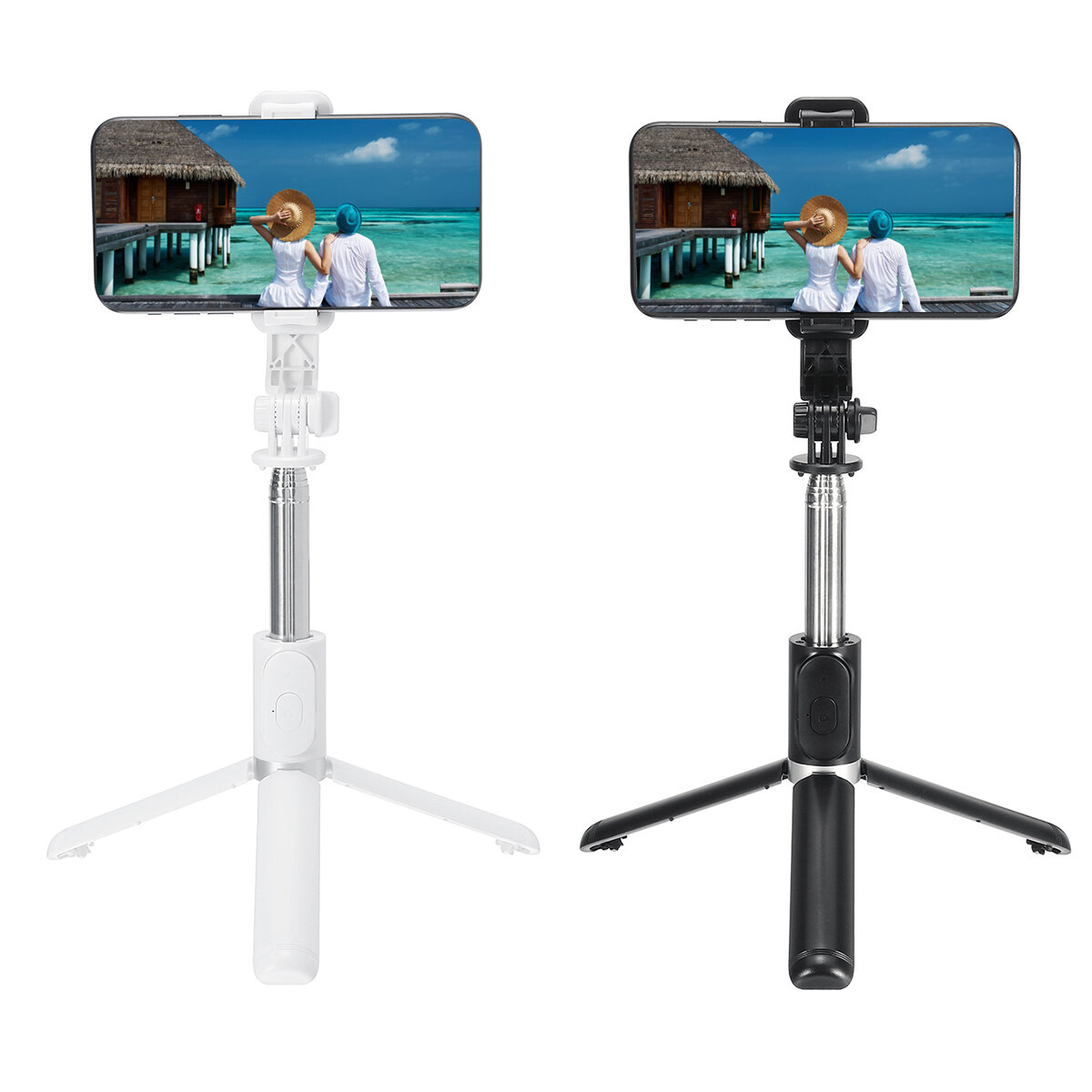 Bakeey Q03 Selfie Stick-statief Handgimbals 3-in-1 Multi-modi Draadloze Bluetooth-afstandsbediening 