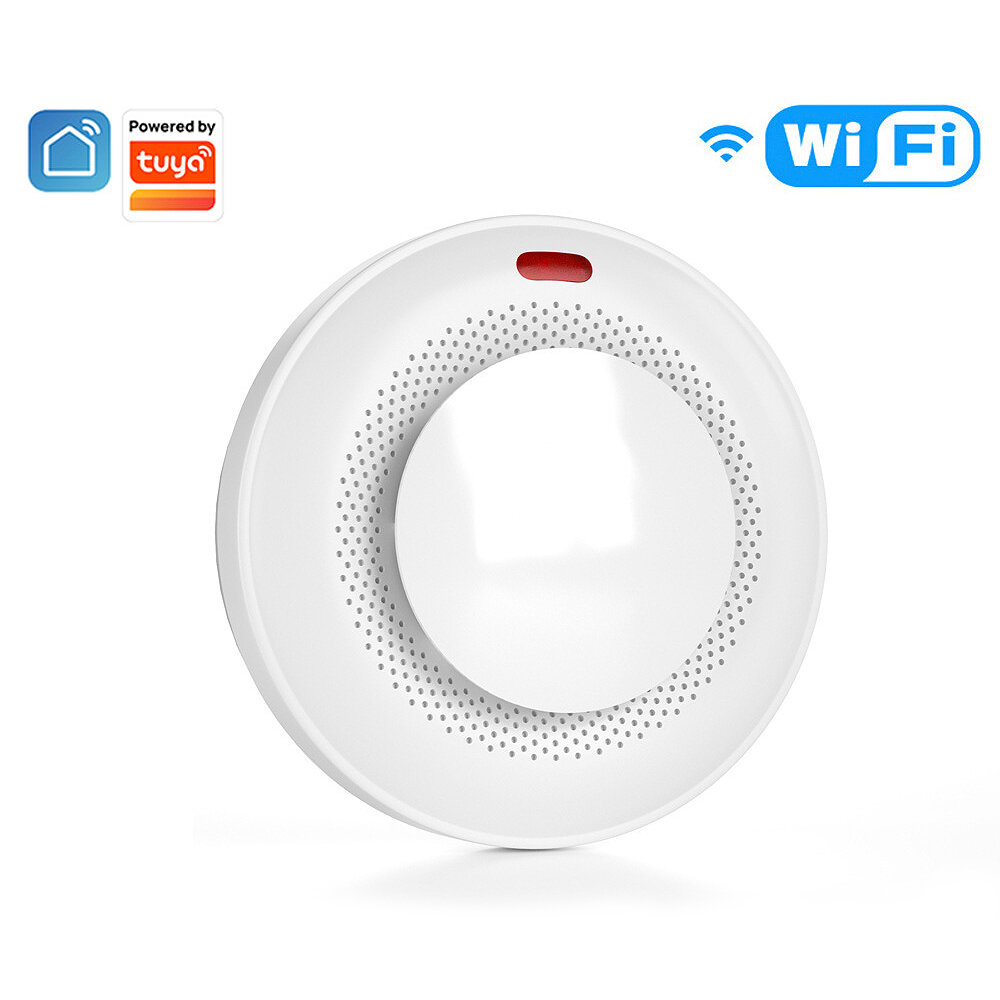 

Tuya WiFi Smoke Detector Alarm Intelligent Wireless Home Fire Smoke Sensor Sound and Light APP Remote Control Fire Prote