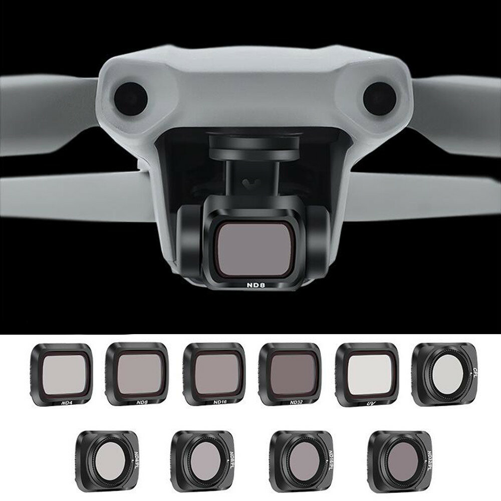 STARTRC Camera Lens Filter Combo Waterproof Adjustable UV+CPL+ND4/8/16/32 NDPL Set for DJI Mavic Air 2 Drone