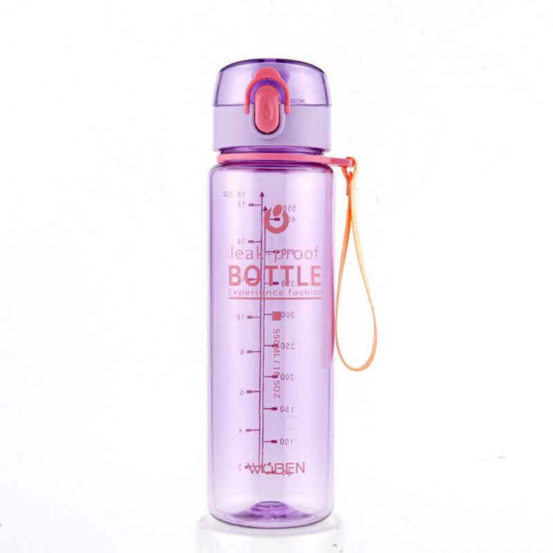 

550ml Large Capacity Colorful Water Bottles Portable Leakproof Gym Sports Drinking Bottle for Outdoor Camping Cycling Hi
