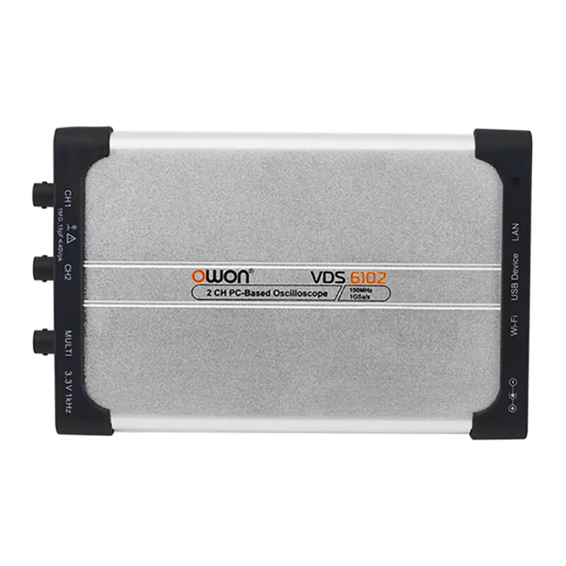 

OWON VDS6102 Digital Virtual Oscilloscope 100MHz 2CH 1Gsa/s High Accuracy User-Friendly Interface with USB Type-C Power