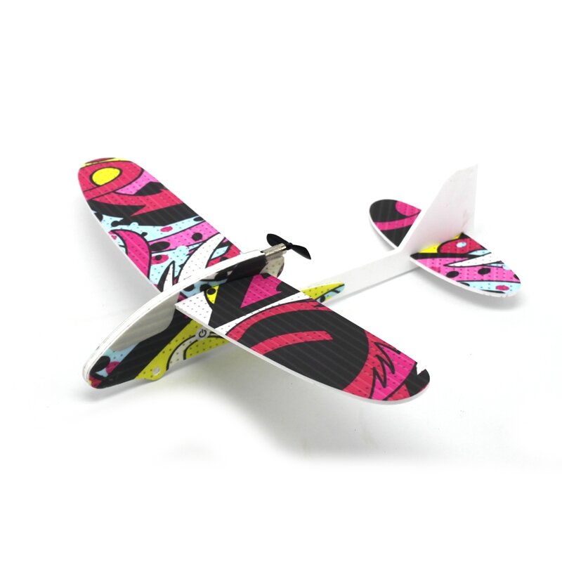 

DIY 350mm Wingspan Indoor Airplane Electronic Hand Launched Stunt Plane Indoor Outdoor Park Flying Child Toys RC Aircraf