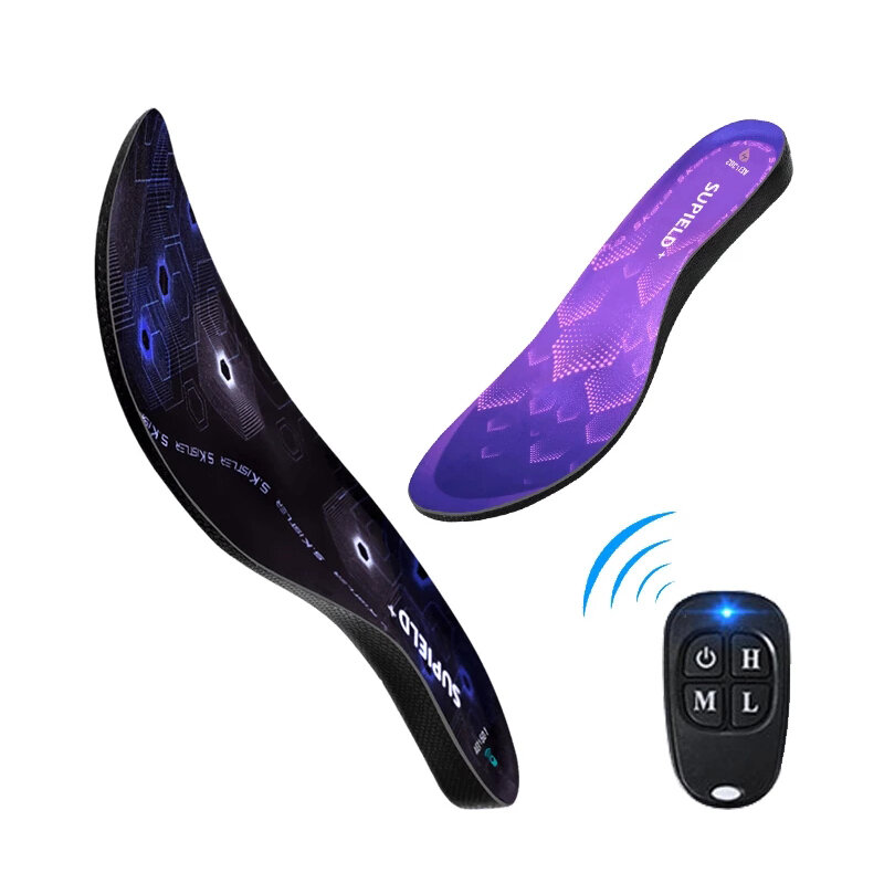 

SUPIELD Aerogel 3-Gears Heated Insoles Romote Control Electric Heating Insole Foot Sole Warmer Cushion Winter Thermal Fo