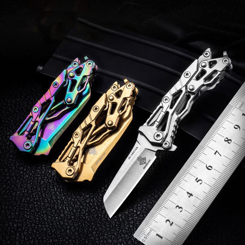 Folding Knife Mini EDC Tactical Knife Hollow Handle  Survival Tools 12.5cm Pocket Knife Fruit Knife for Camping Travel Hunting