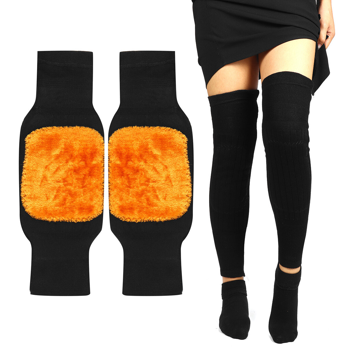 Cashmere Wool Thermal Knee Brace Winter Thermal Knee Pad Leg Warm Sports Legging Compression Sleeve Support Pad