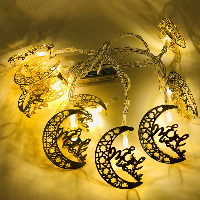

EID MUBARAK LED Star Moon Castle Декоративные гирлянды Рамадан Украшения для дома Исламский фестиваль Декор для вечеринк