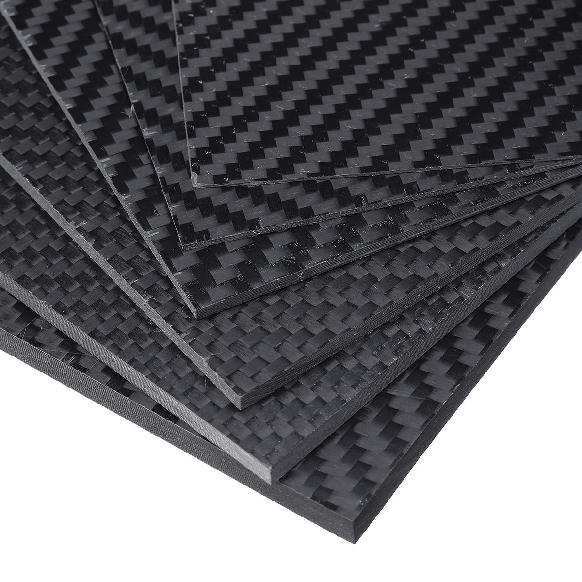 100x250x (0,5-5) mm Zwart Mat Twill Koolstofvezel Plaat Plaat Board Weave Koolstofvezel Paneel Diver