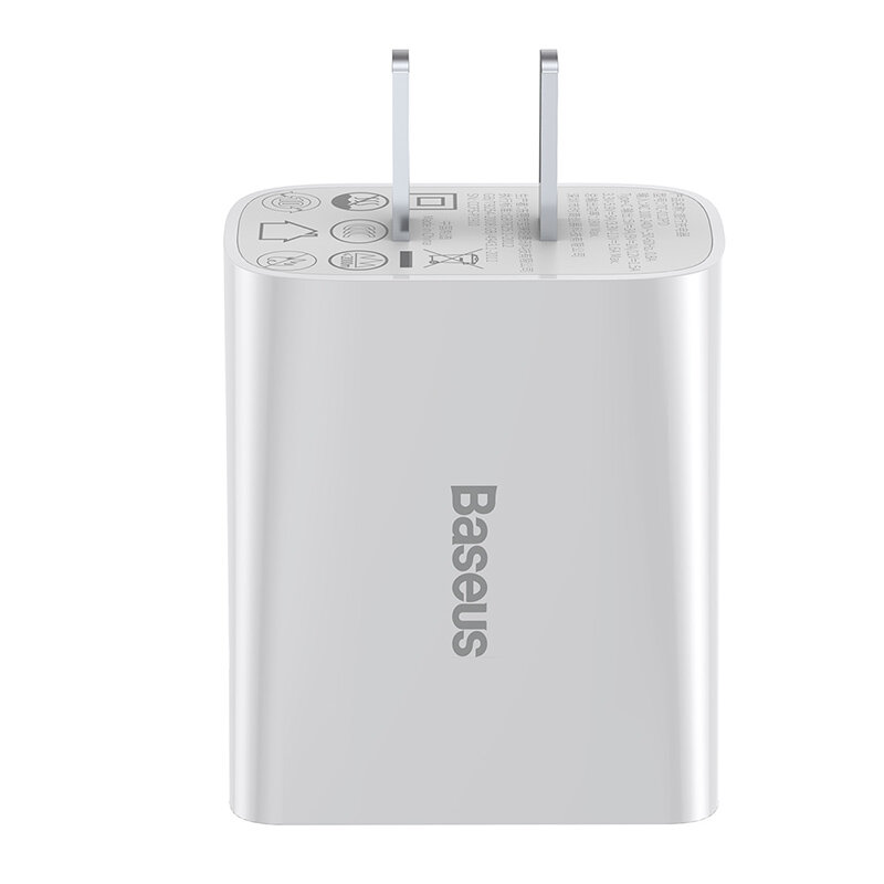 Baseus 20W PD Super Mini USB-C US Plug Fast Charging Charger for iPhone 12 Pro Max for iPad for Samsung Galaxy S21 ultra Huawei Mate40 OnePlus 8 Pro