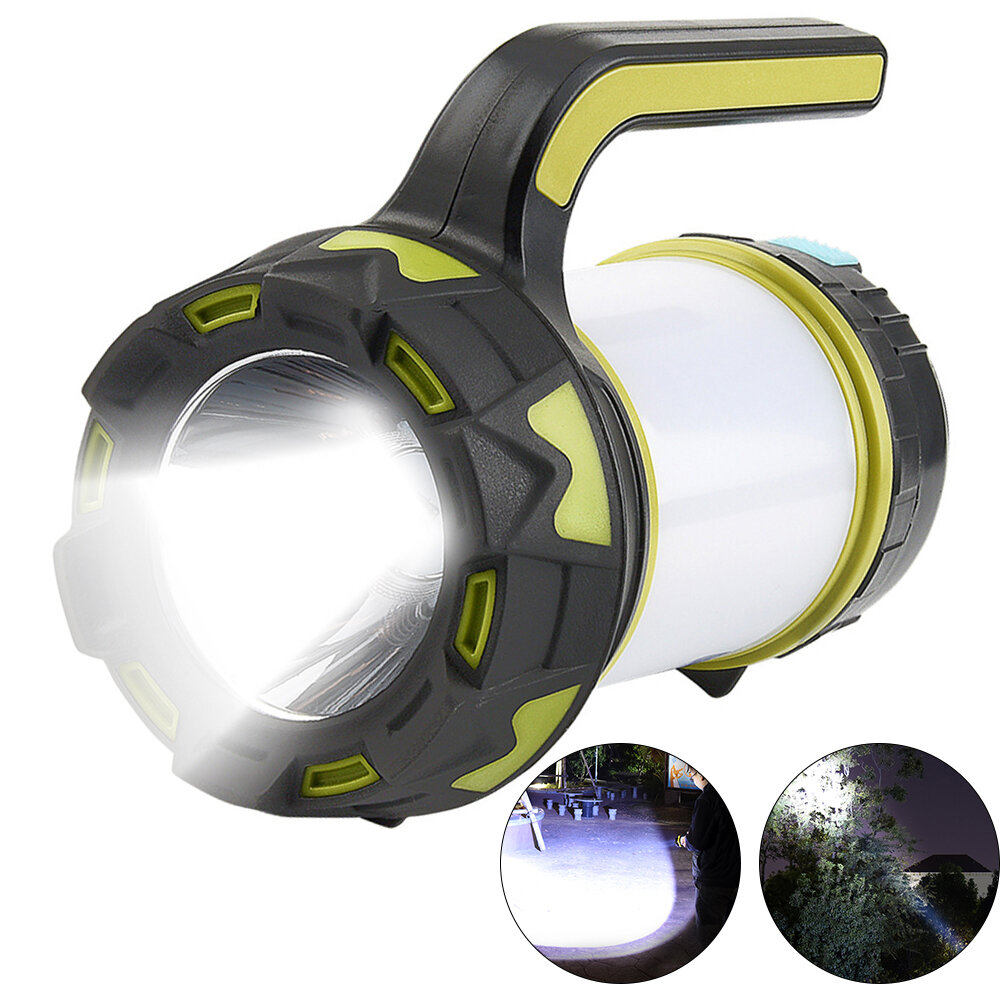Ручной фонарик сильного света 1500 мАч, перезаряжаемый, светодиодный, для поиска и прожектор на открытом воздухе для кемпинга, альпинизма и рыбалки.