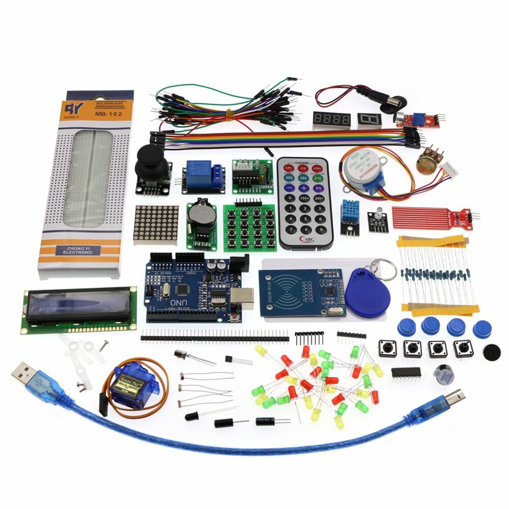 AOQDQDQD? Upgraded Advanced Version Starter Kit de RFID Learn Suite Kit LCD 1602 voor Arduino UNO R3