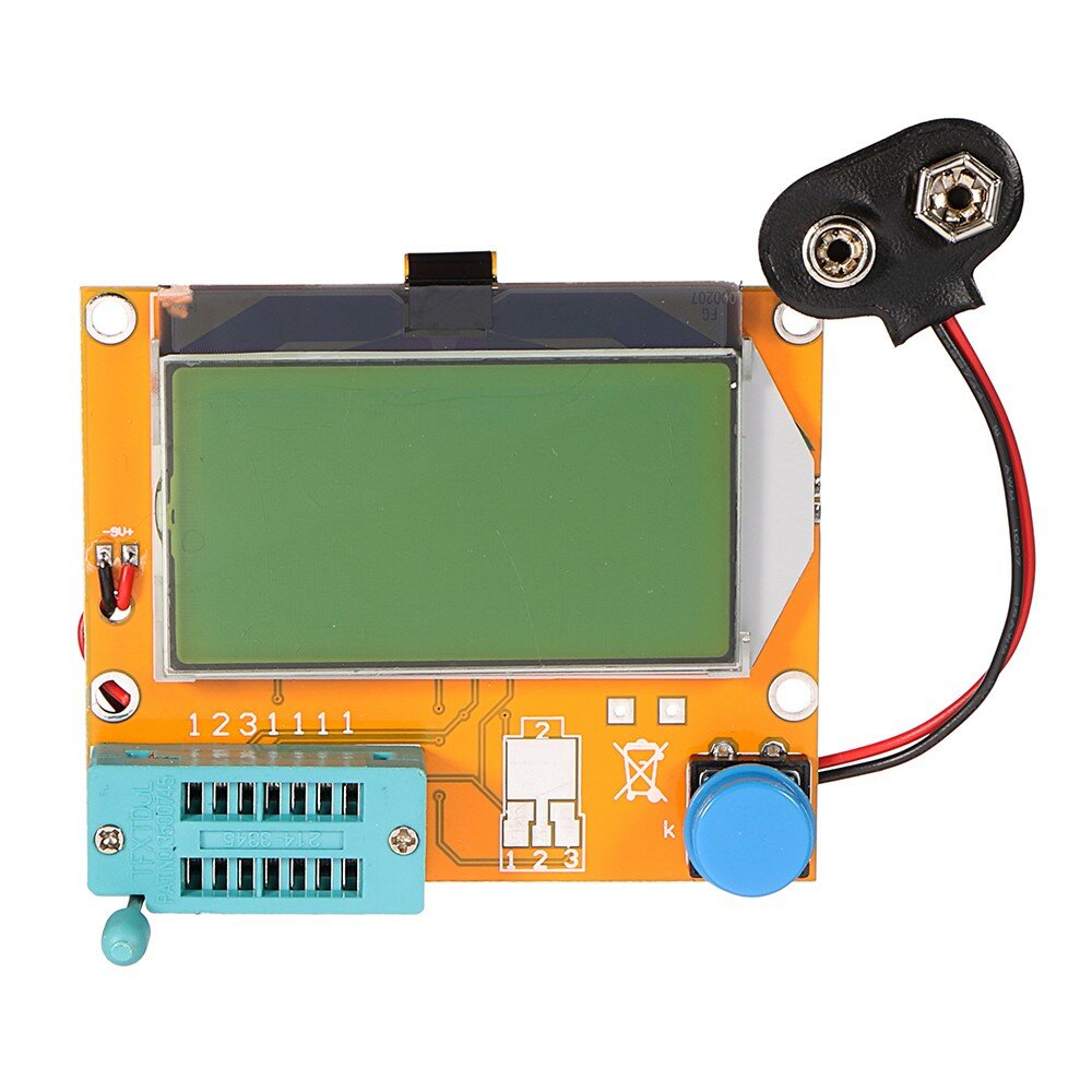 Geekcreit® LCR-T4 12864 LCD Tester grafico per transistor Resistance Capacitance ESR SCR Meter
