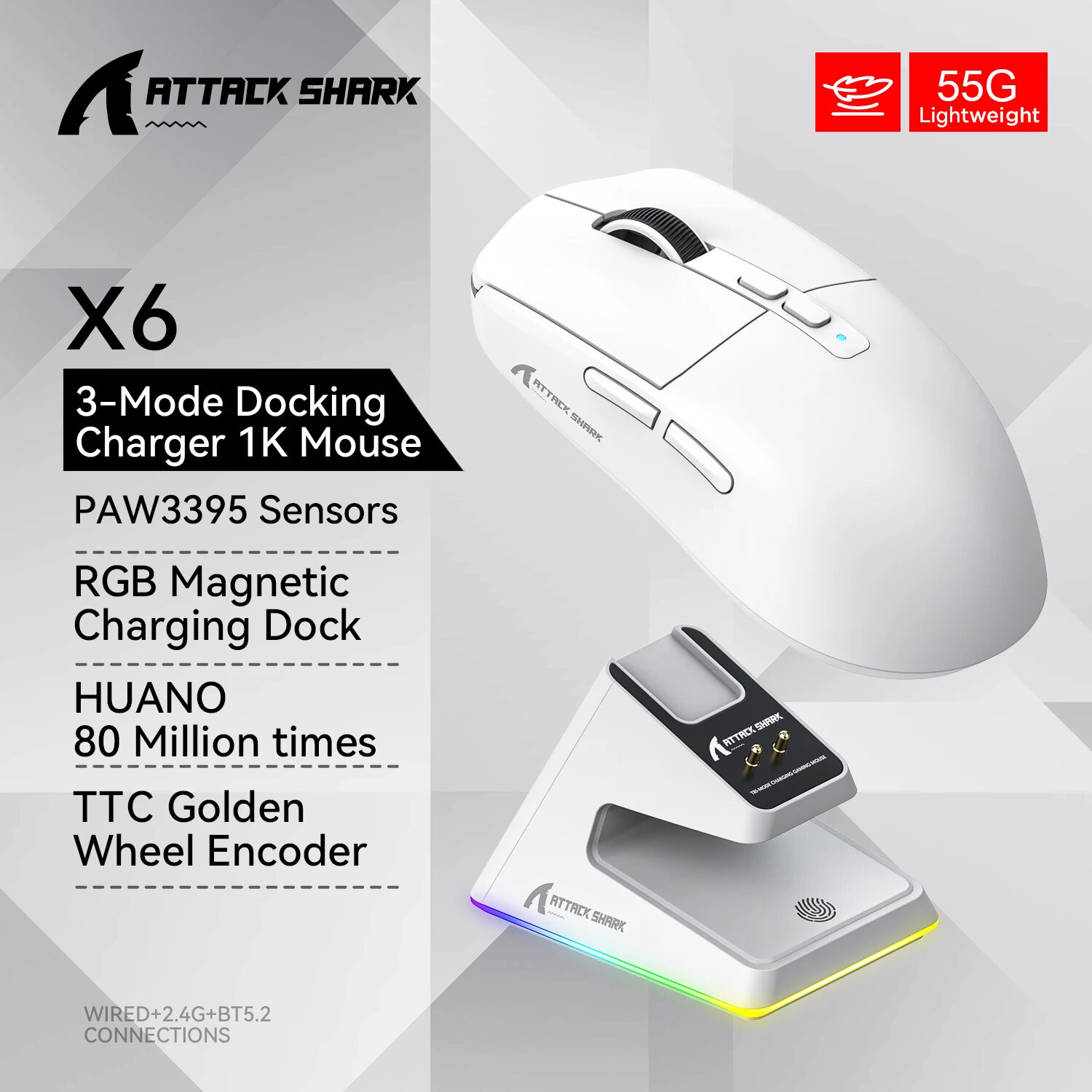 best price,attack,shark,x6,bluetooth,mouse,pixart,paw3395,discount