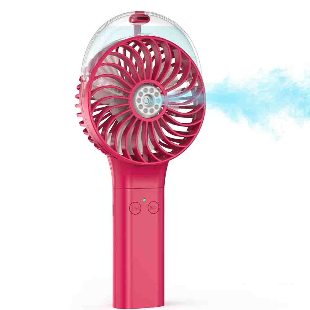 

[EU Direct] Portable Handheld Misting Fan, 3000mAh Rechargeable Battery Operated Spray Water Mist Fan, Foldable Mini Per