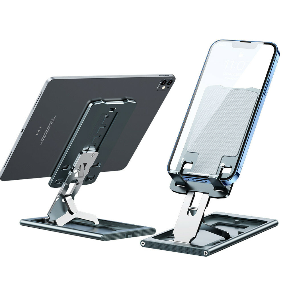 Bakeey Multi-Angle Aanpassing Aluminium Tablet/Telefoon Houder Draagbare Vouwen Online Leren Live St