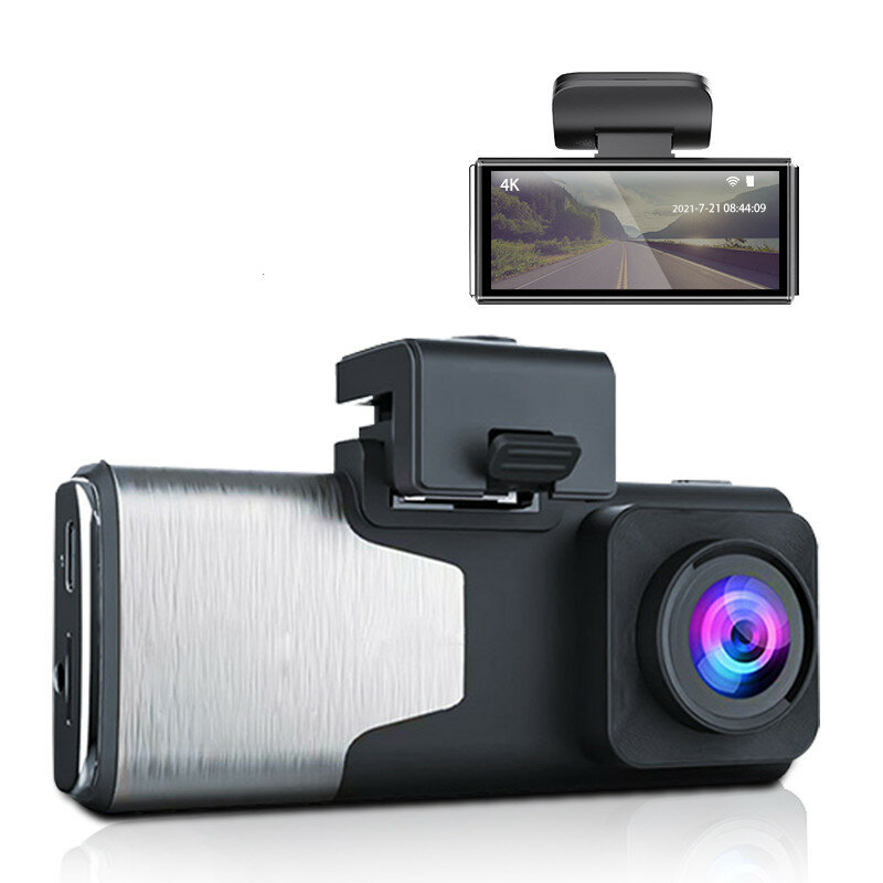 K15 Auto Dash Cam 4K Rijden recorder Dual Cams WIFI G-sensor Nachtzicht Video Camera GPS Recorder Au