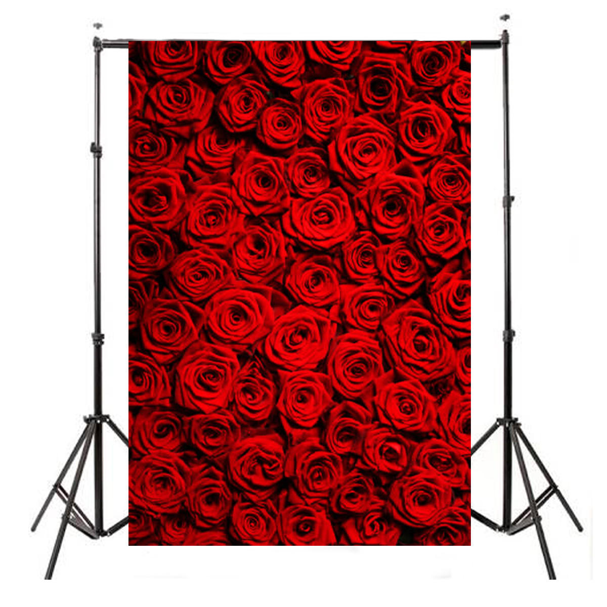 

5x7ft Vinyl Valentines Day Красная роза Фотография Фоновая фотография Studio Prop Backdrop
