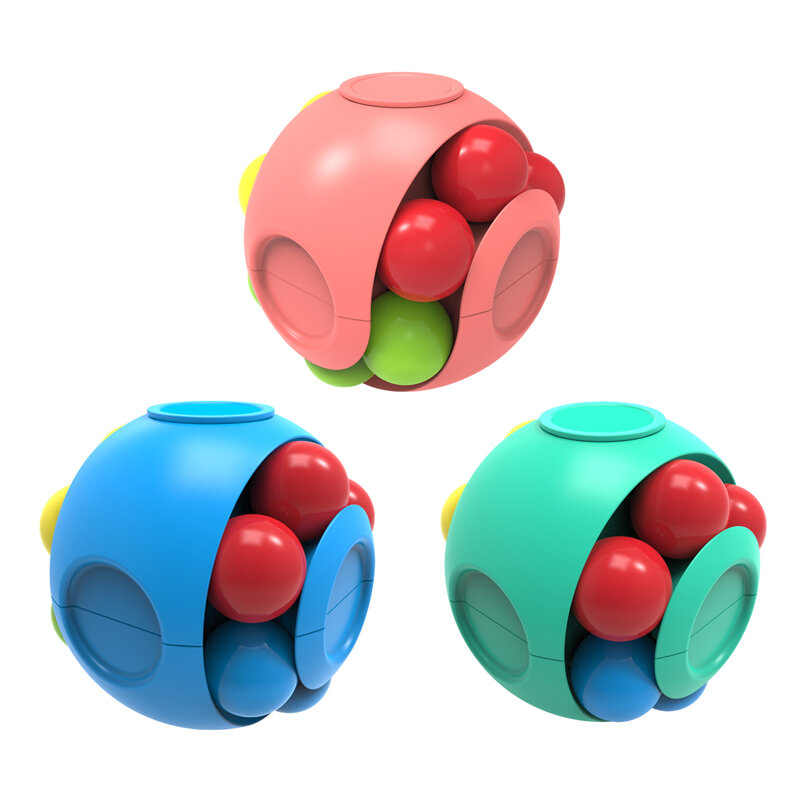 2-in-1?Flipperkast?Gyro?Cube?+?Roterende Puzzel Speelgoed Magnetische Bal Fidget Spinning Stress Rel