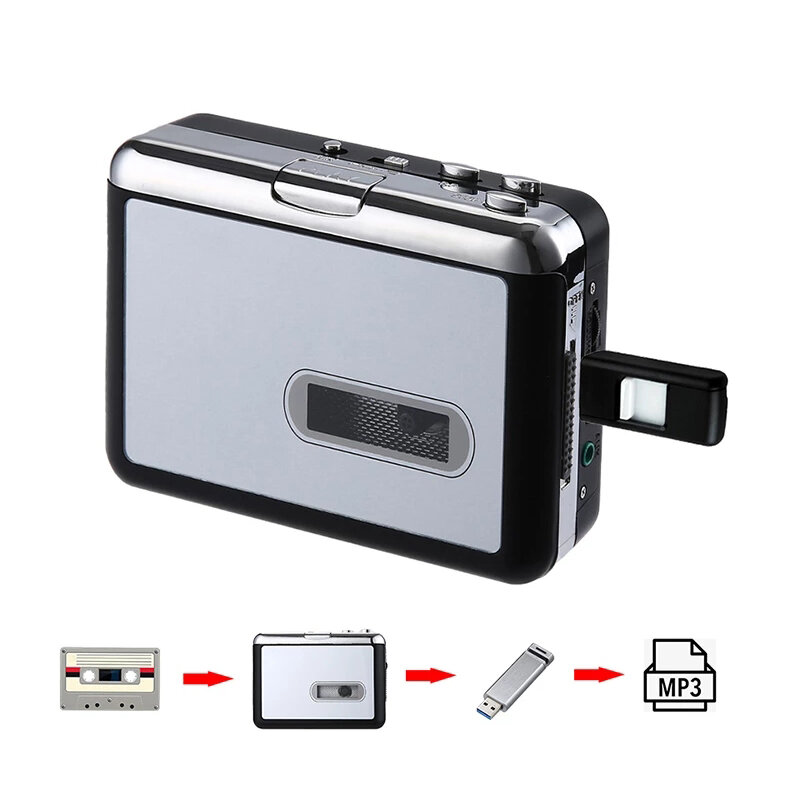 Ezcap 231 USB Cassette Muziek Audio Speler naar MP3 Converter Adapter Capture Recorder Muziek Opneme