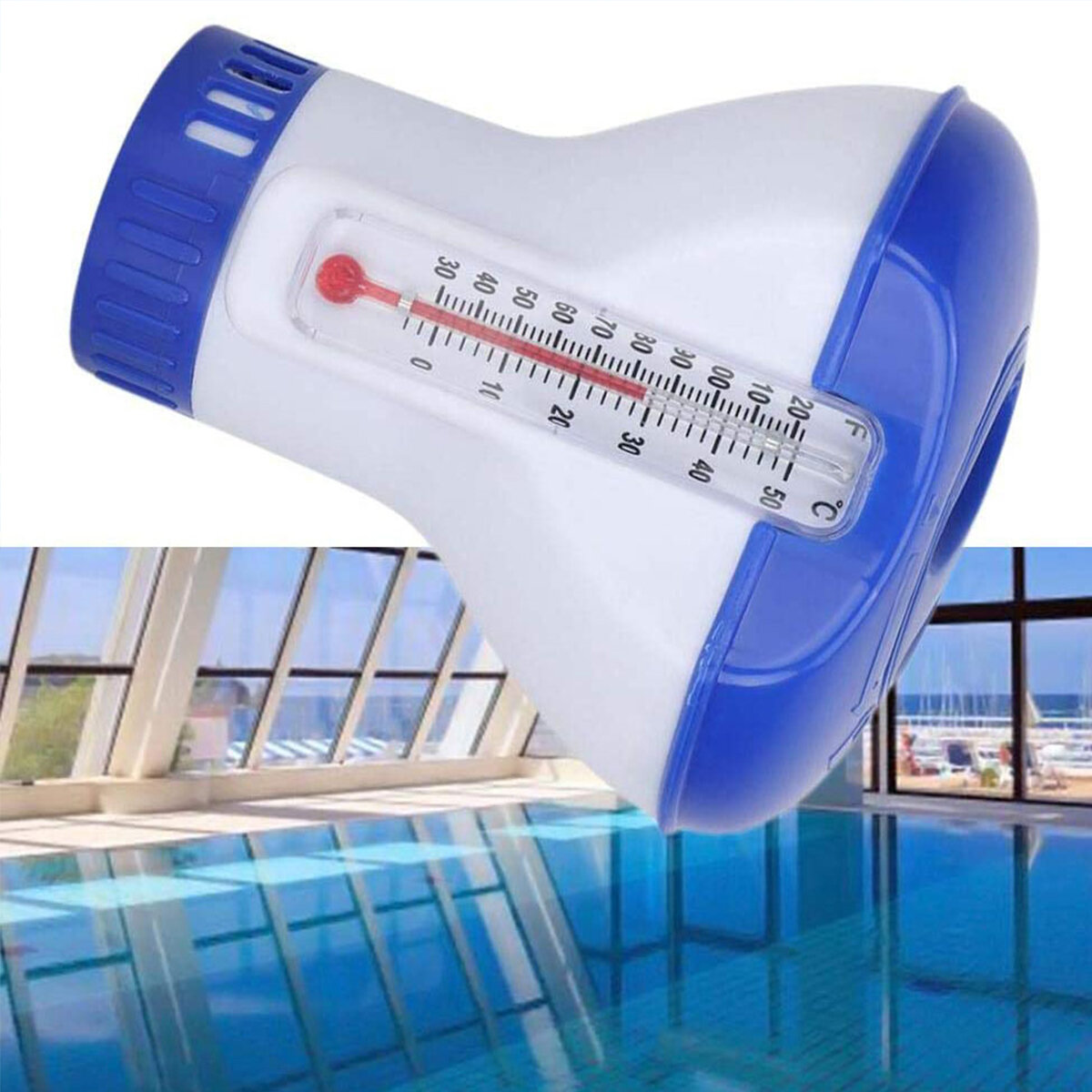  With Thermometer Swimming Pool Concentrated Cleaner Water Disinfectant Cleaning Tablet Effectively Guard Against Bac