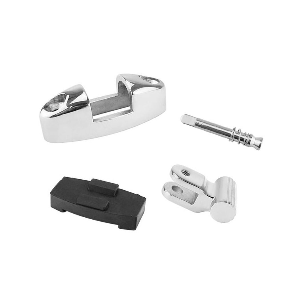 

4Pcs BSET MATEL Stainless Steel 316 Boat Bimini Top Mount Swivel Deck Hinge With Rubber Pad Quick Release Pin Marine Acc