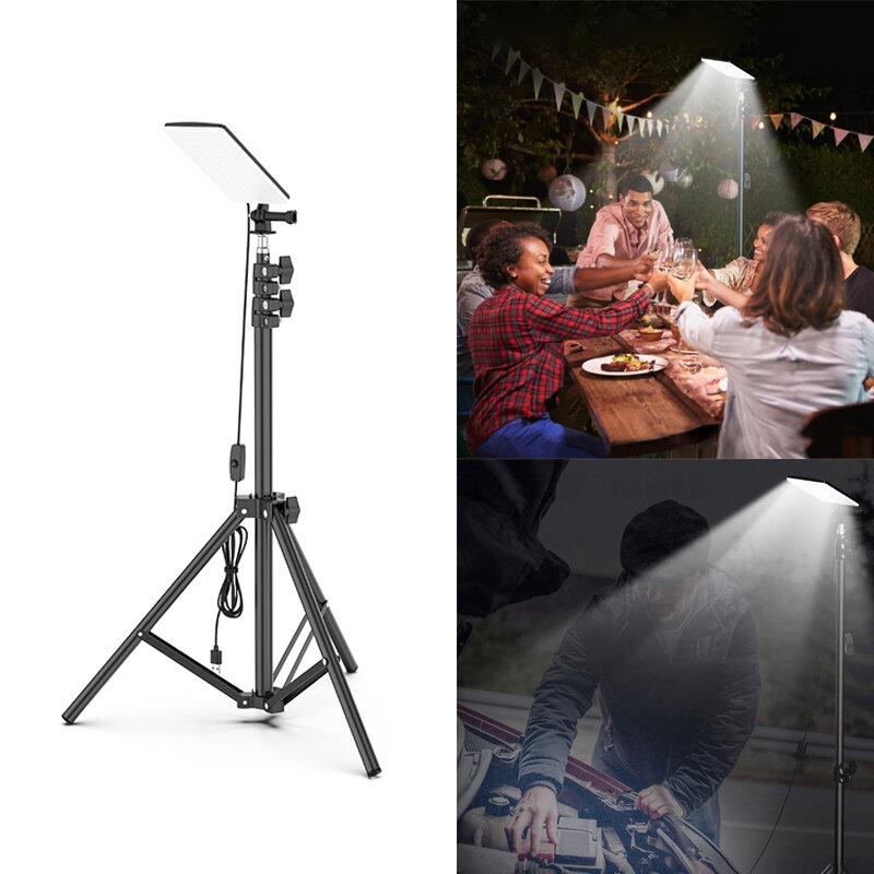 1680LM Multifunktionale Campingleuchte Einziehbares Stativ USB Wiederaufladbar Wasserdicht Outdoor Tragbar Picknick Grill Angeln Beleuchtung